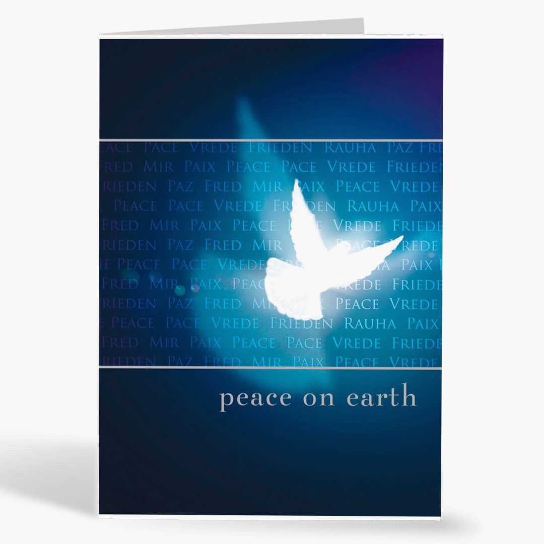 Peace Dove Shadow Holiday Card