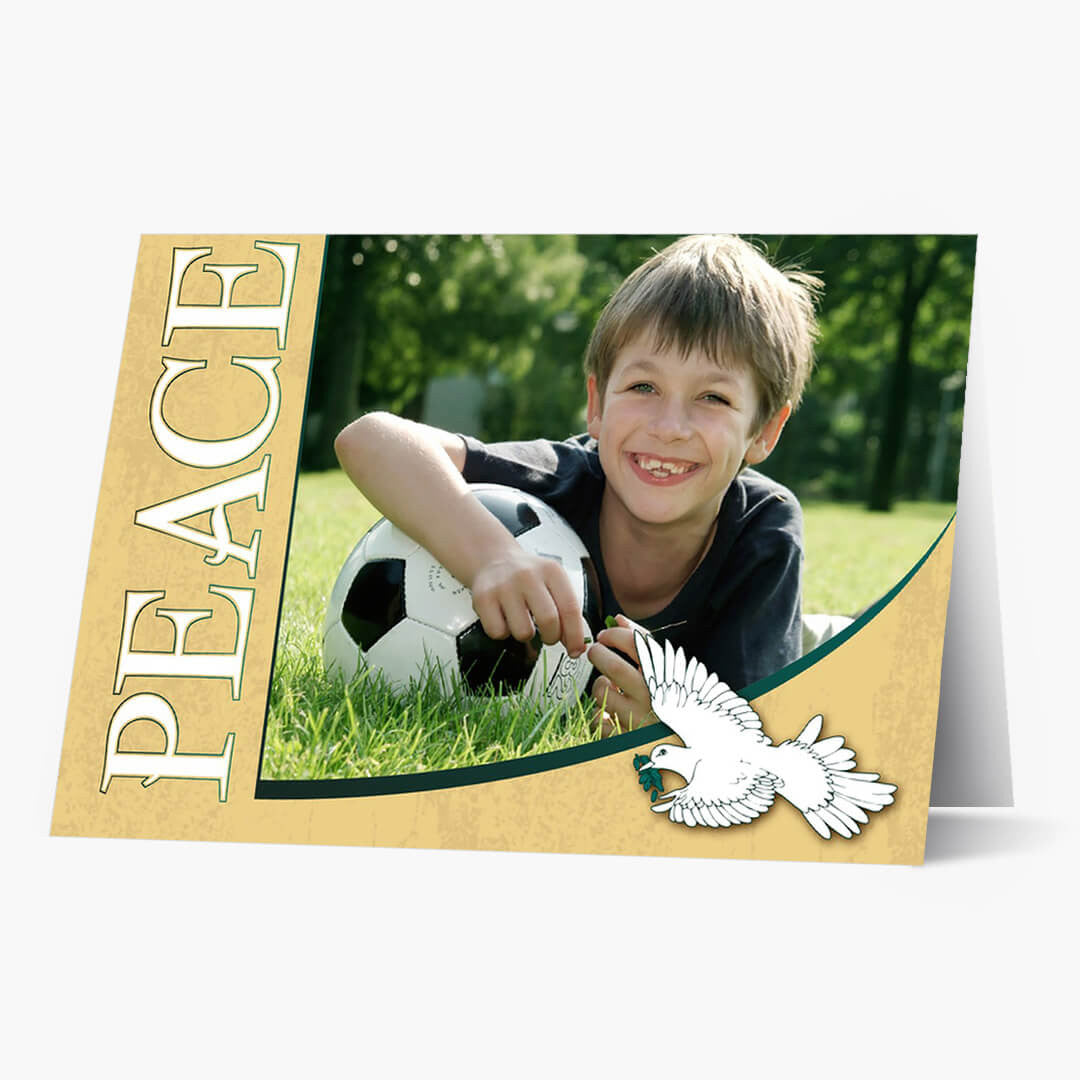 Peace Matte Finish Holiday Photo Card