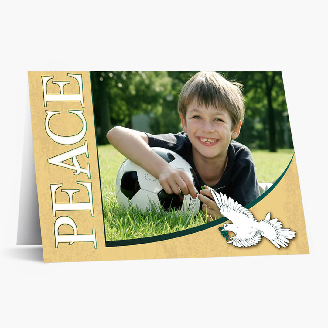 Peace Matte Finish Holiday Photo Card
