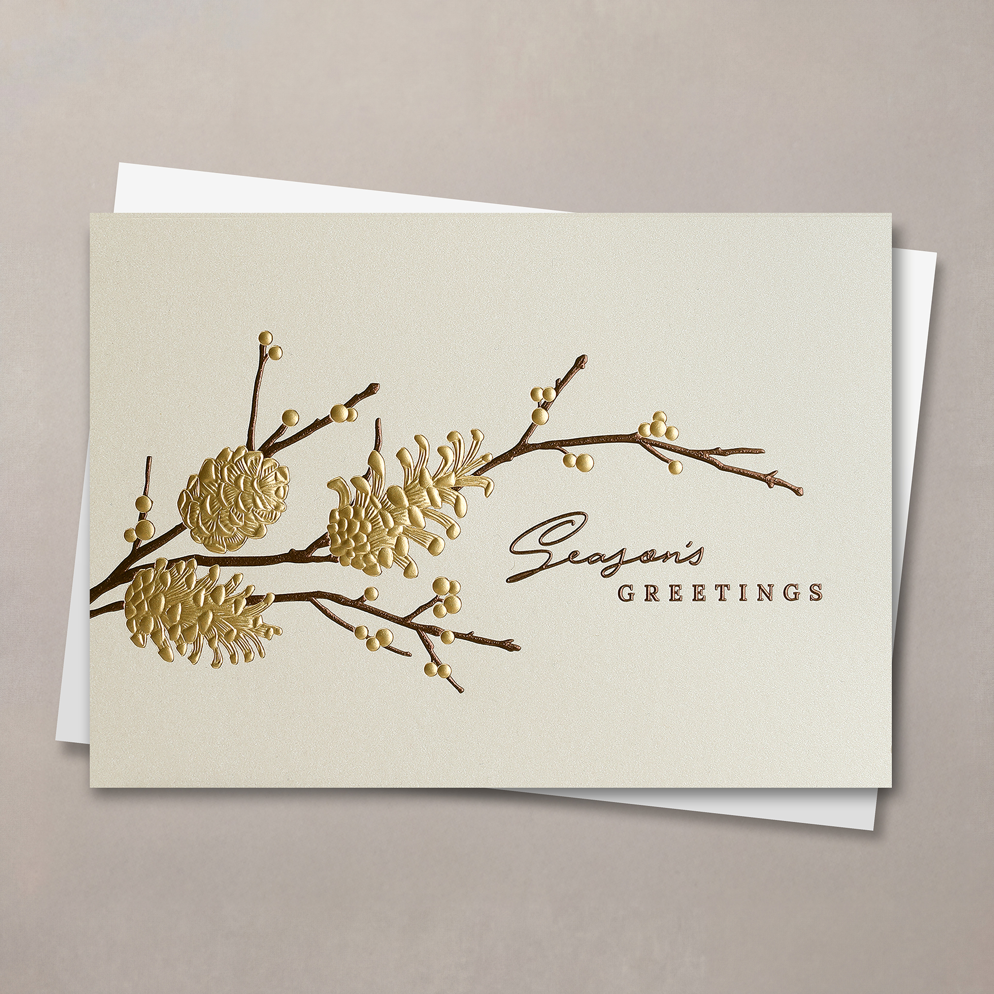 Pine Cone Christmas Card