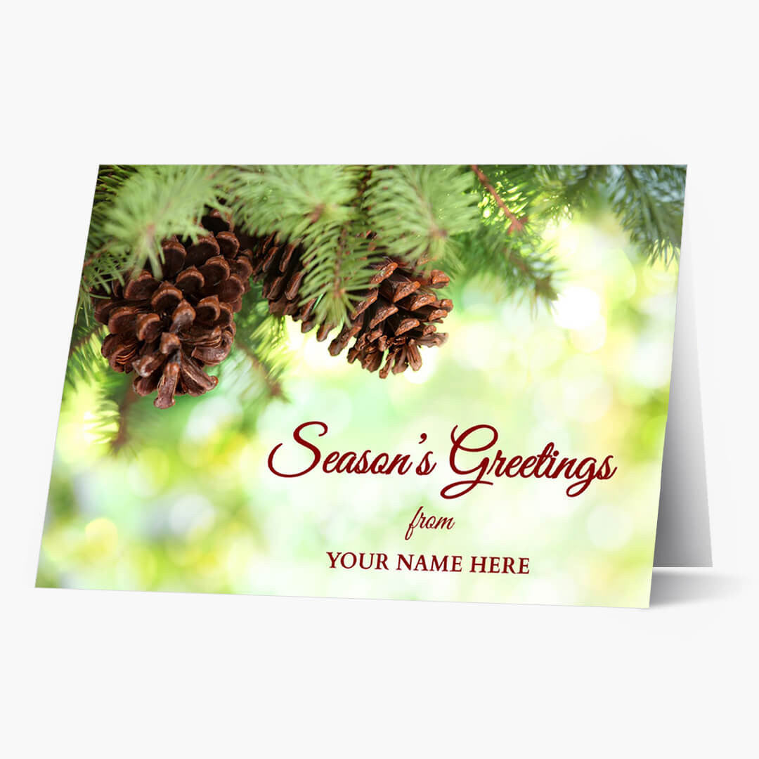 Pine Cone Greetings Holiday Card
