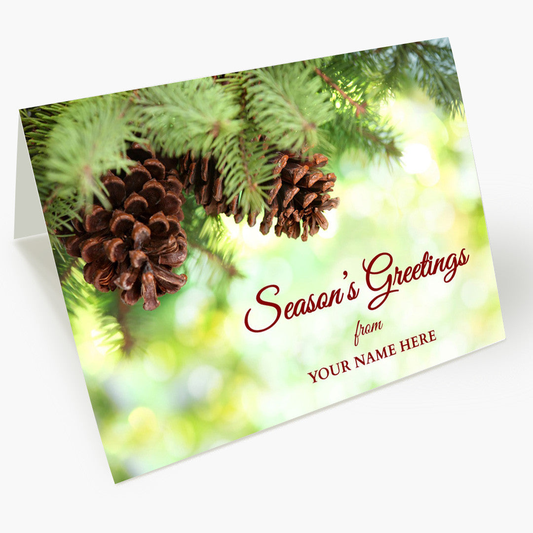 Pine Cone Greetings Holiday Card
