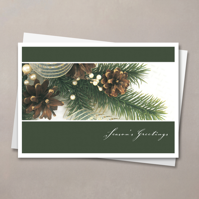 Pine Cone Holiday Christmas Card