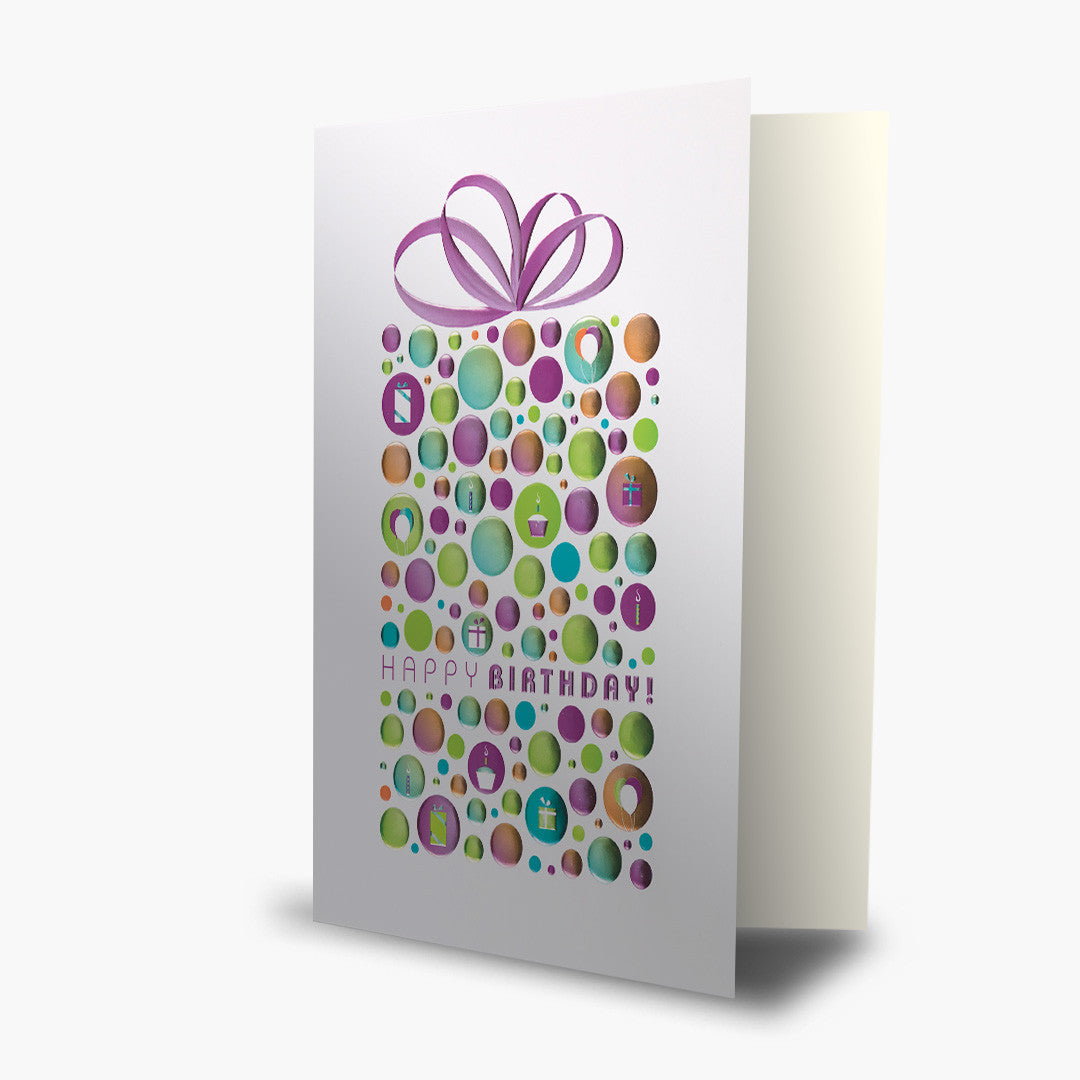 Polka Dot Present Birthday Card