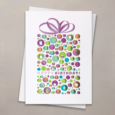 Polka Dot Present Birthday Card