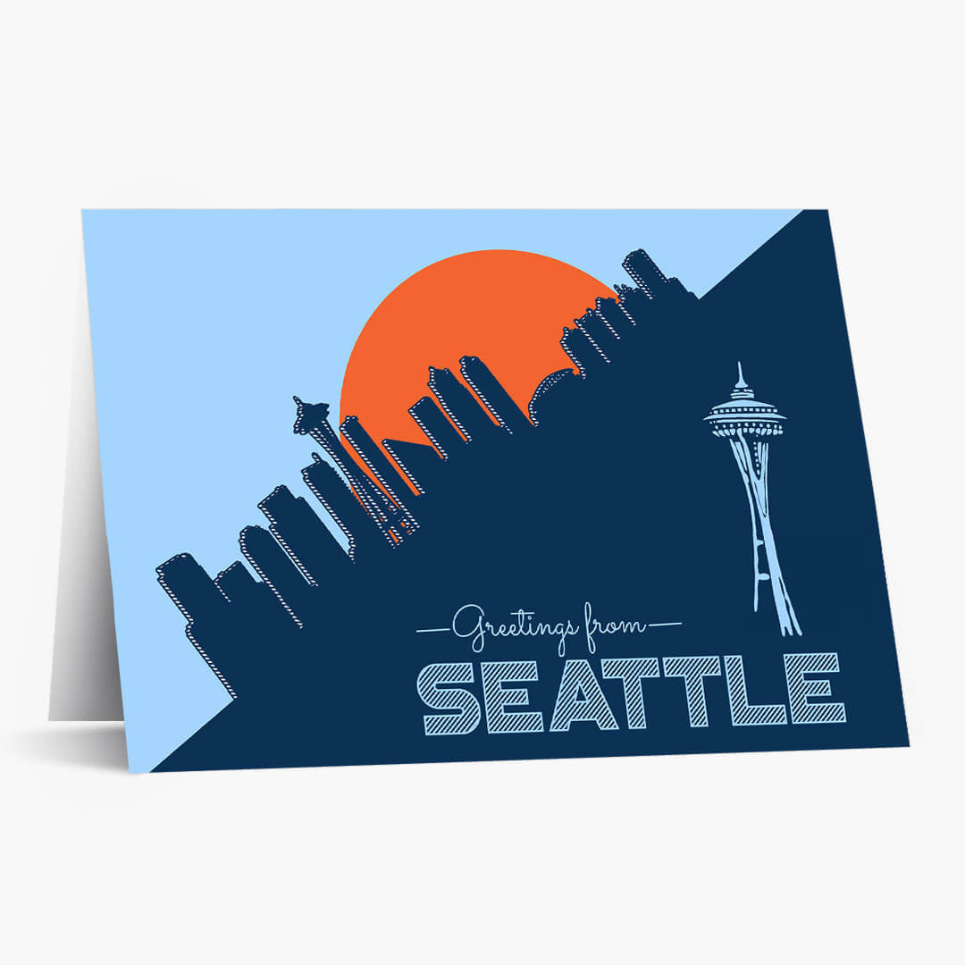 Pop Art Seattle Business Greeting Card