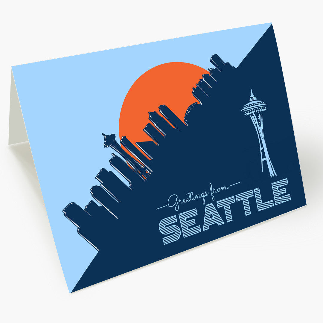 Pop Art Seattle Business Greeting Card