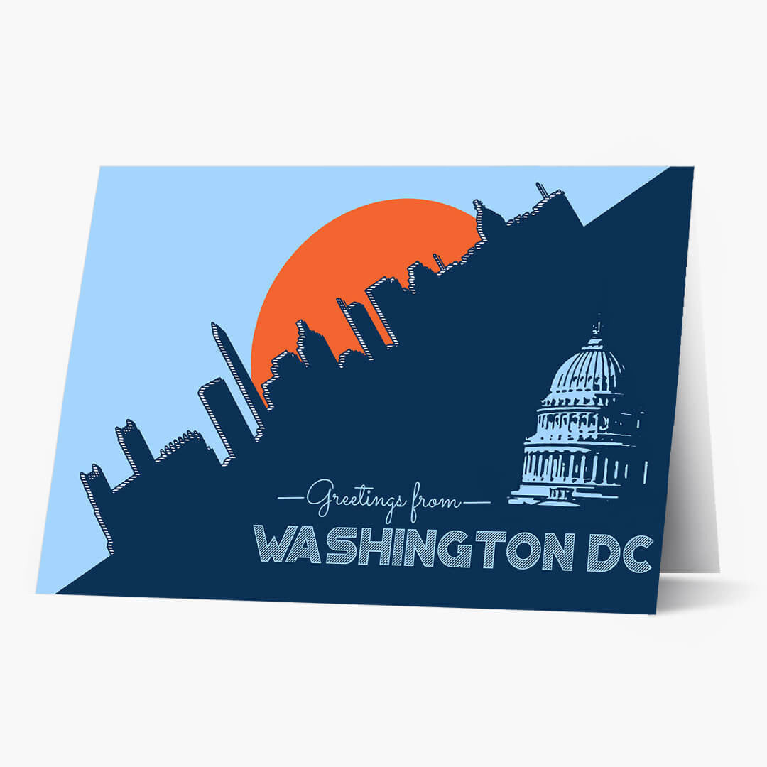 Pop Art Washington Business Greeting Card
