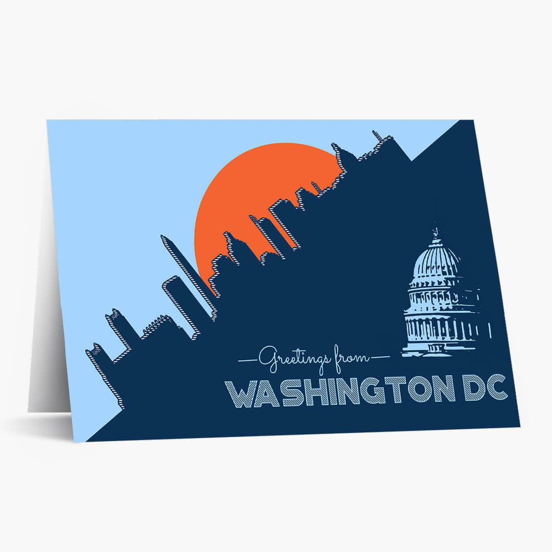 Pop Art Washington Business Greeting Card