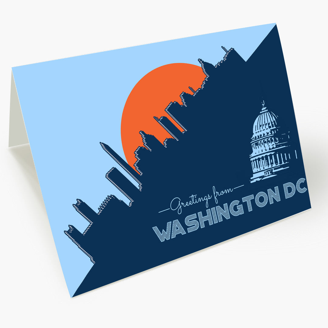 Pop Art Washington Business Greeting Card