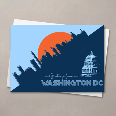 Pop Art Washington Business Greeting Card