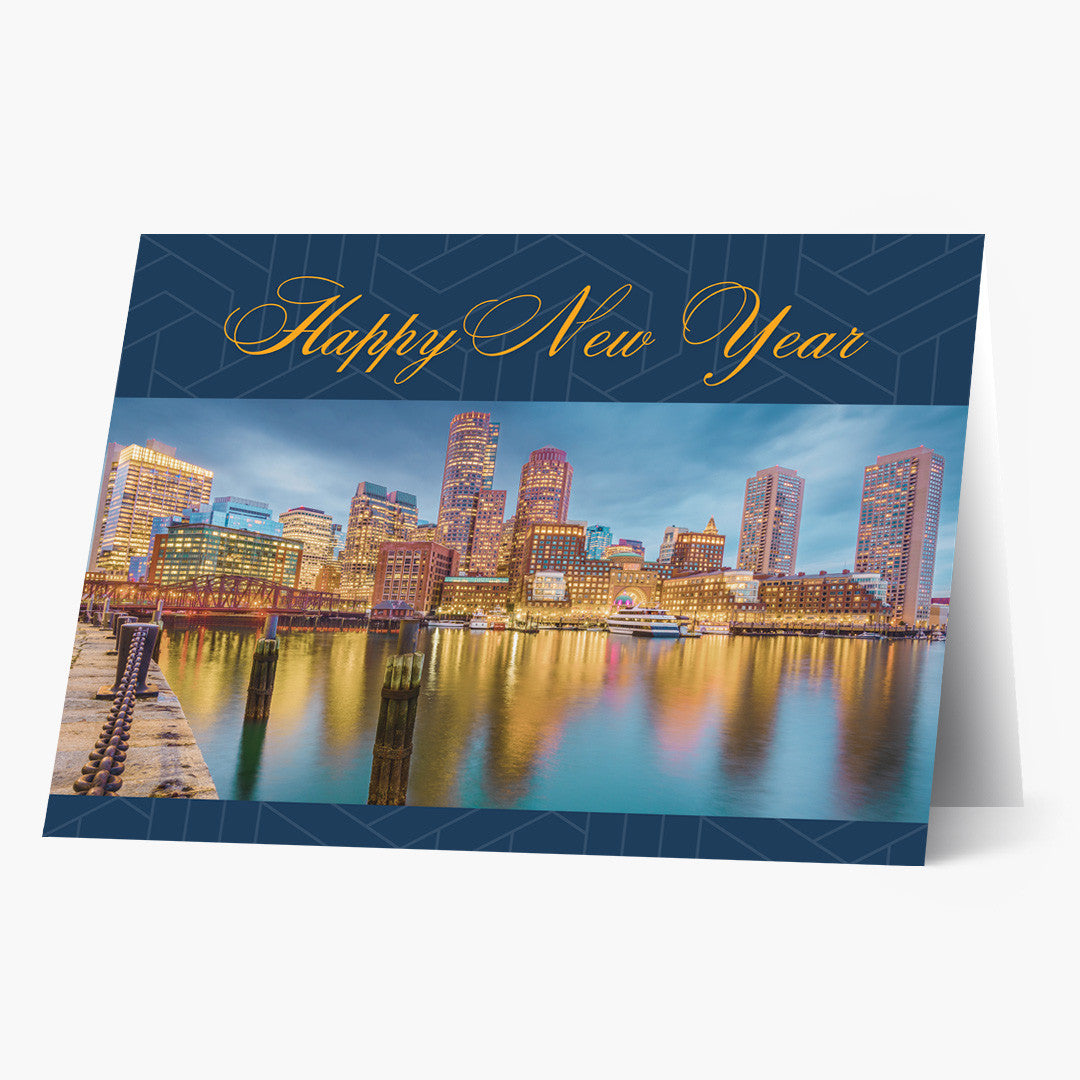 Radiant Horizons New Year Card - Boston