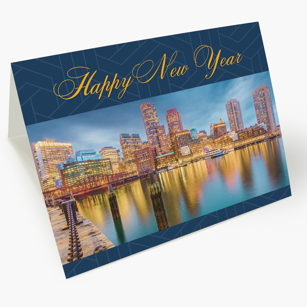 Radiant Horizons New Year Card - Boston