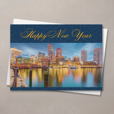 Radiant Horizons New Year Card - Boston