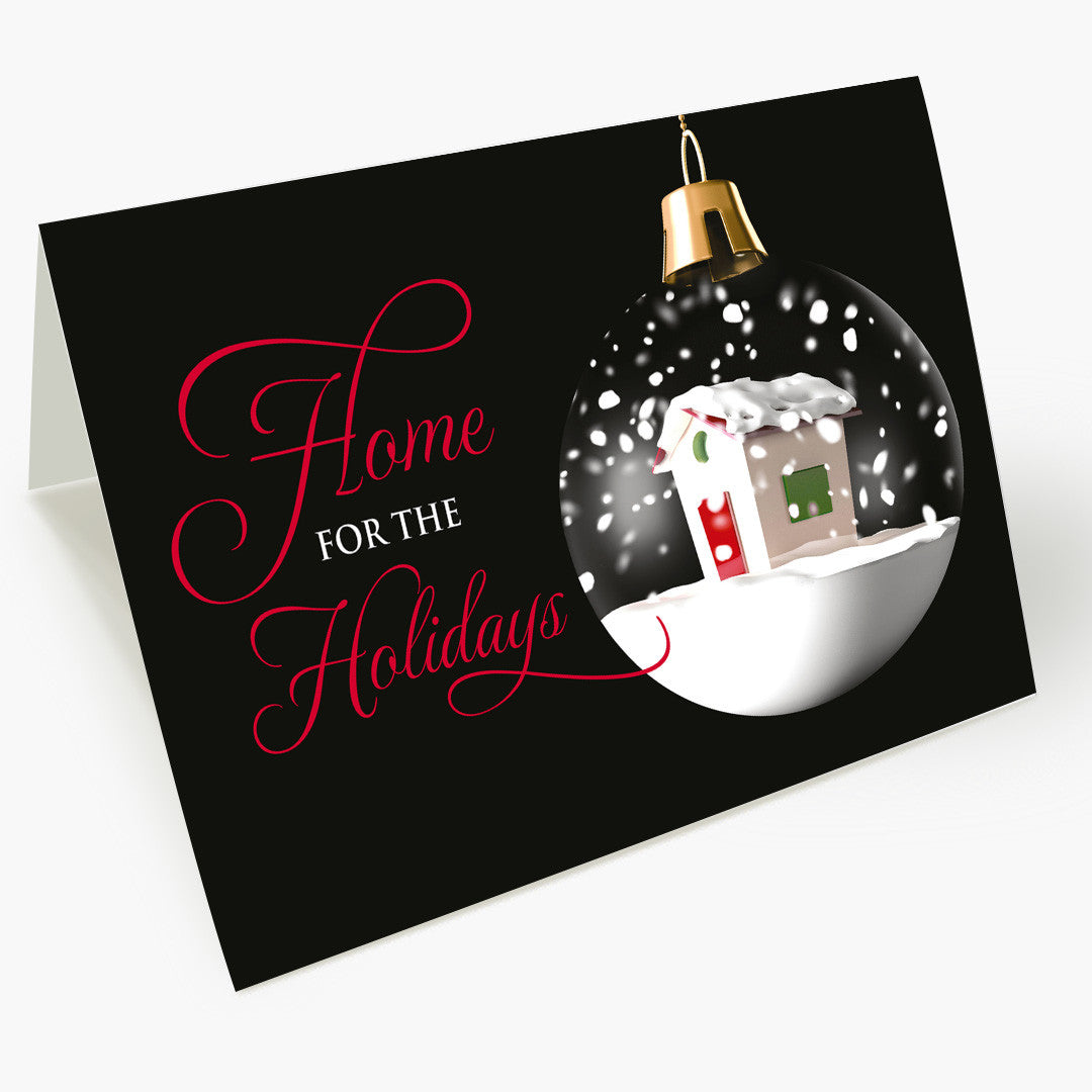 Real Estate Snowy Ornament Christmas Card