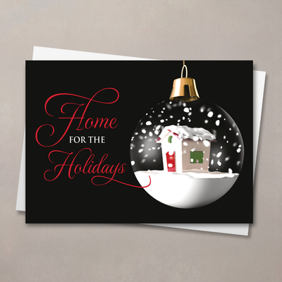 Real Estate Snowy Ornament Christmas Card