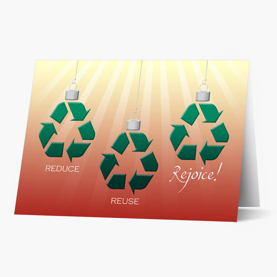 Recycled Ornaments Holiday Card