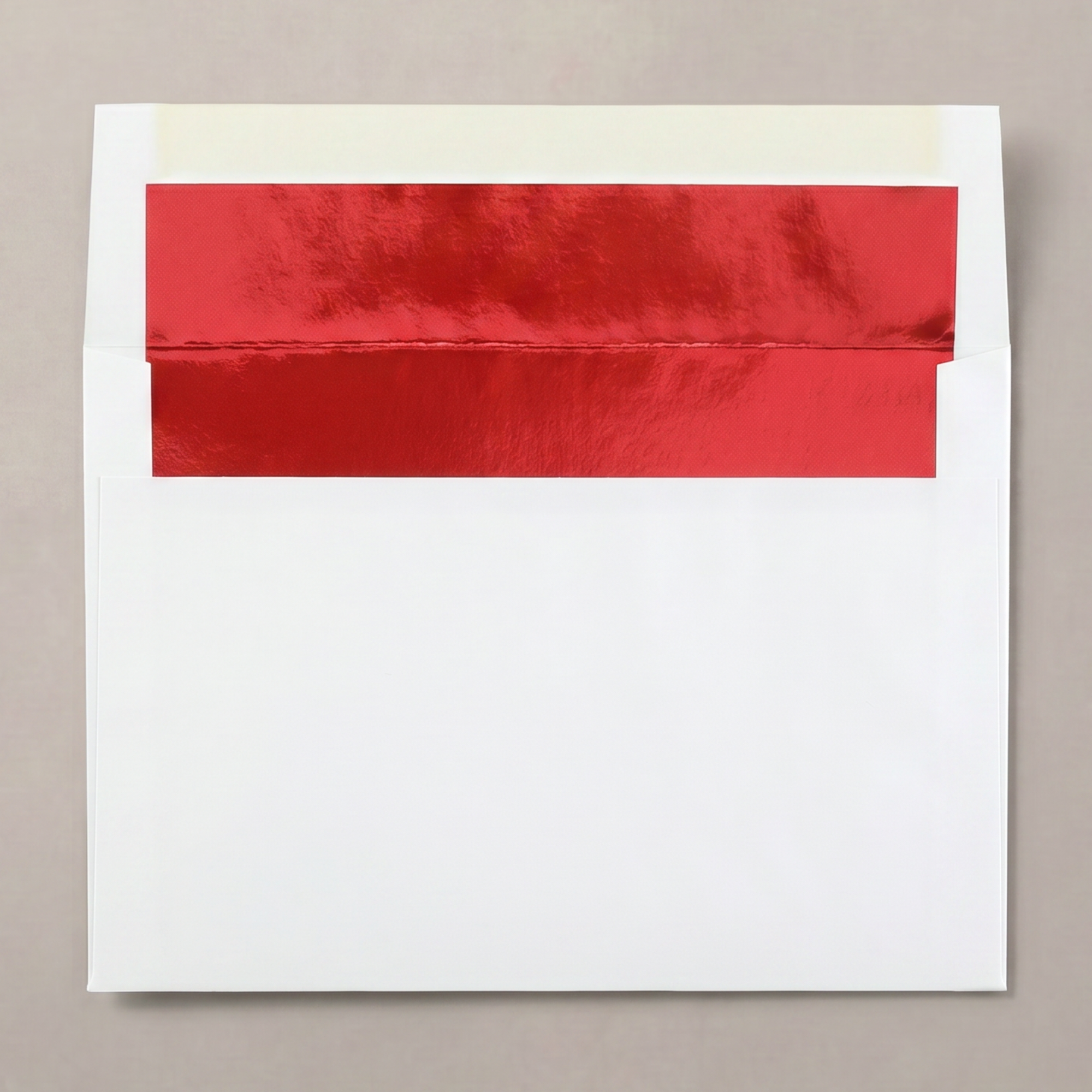 White Gummed Envelopes - Red Lined - Included