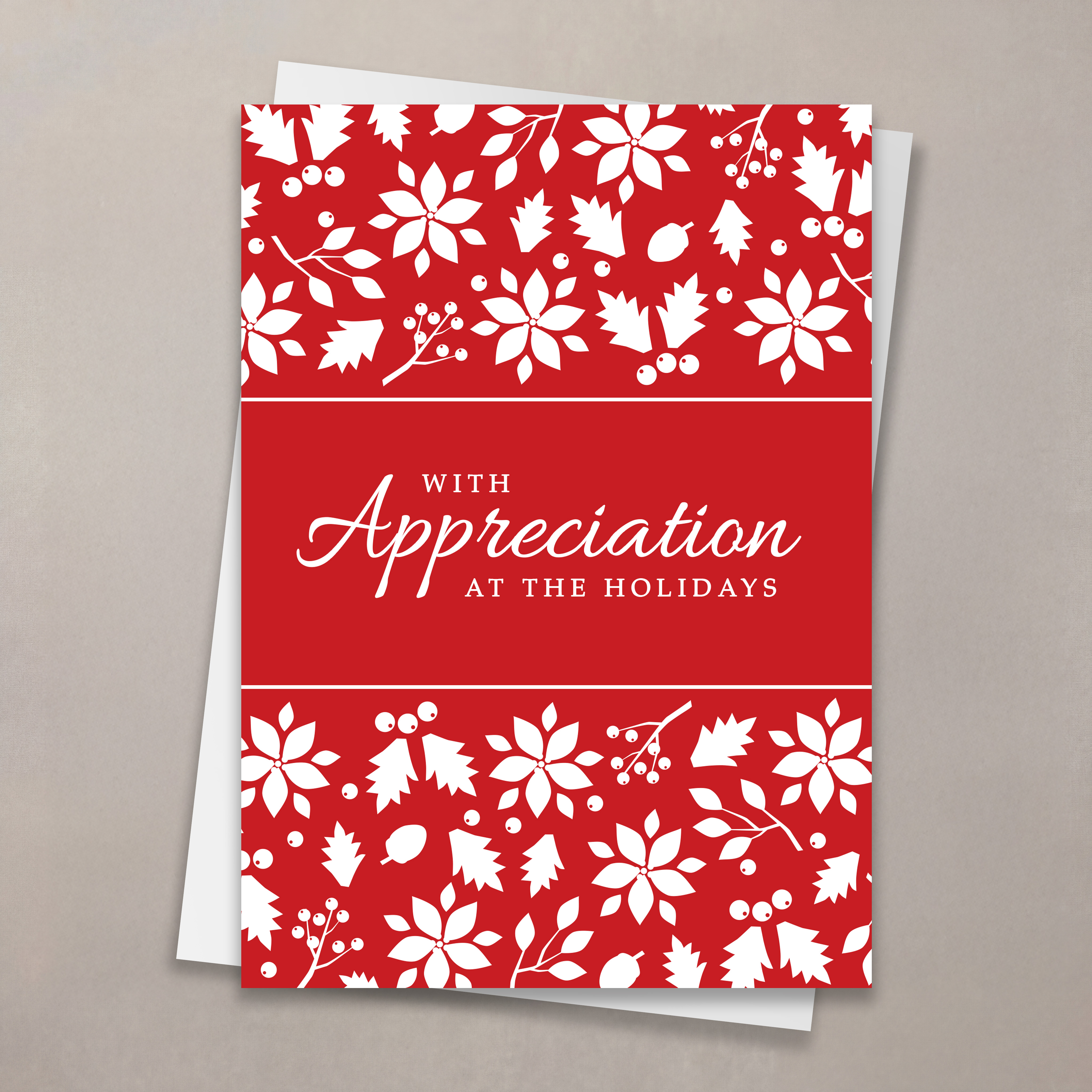 Red Appreciation Christmas Card
