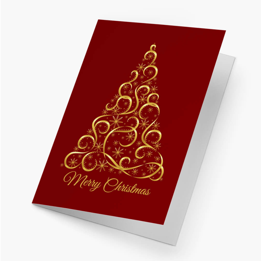 Red Christmas Elegance Card