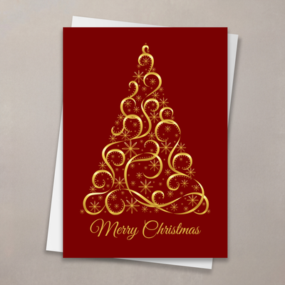 Red Christmas Elegance Card
