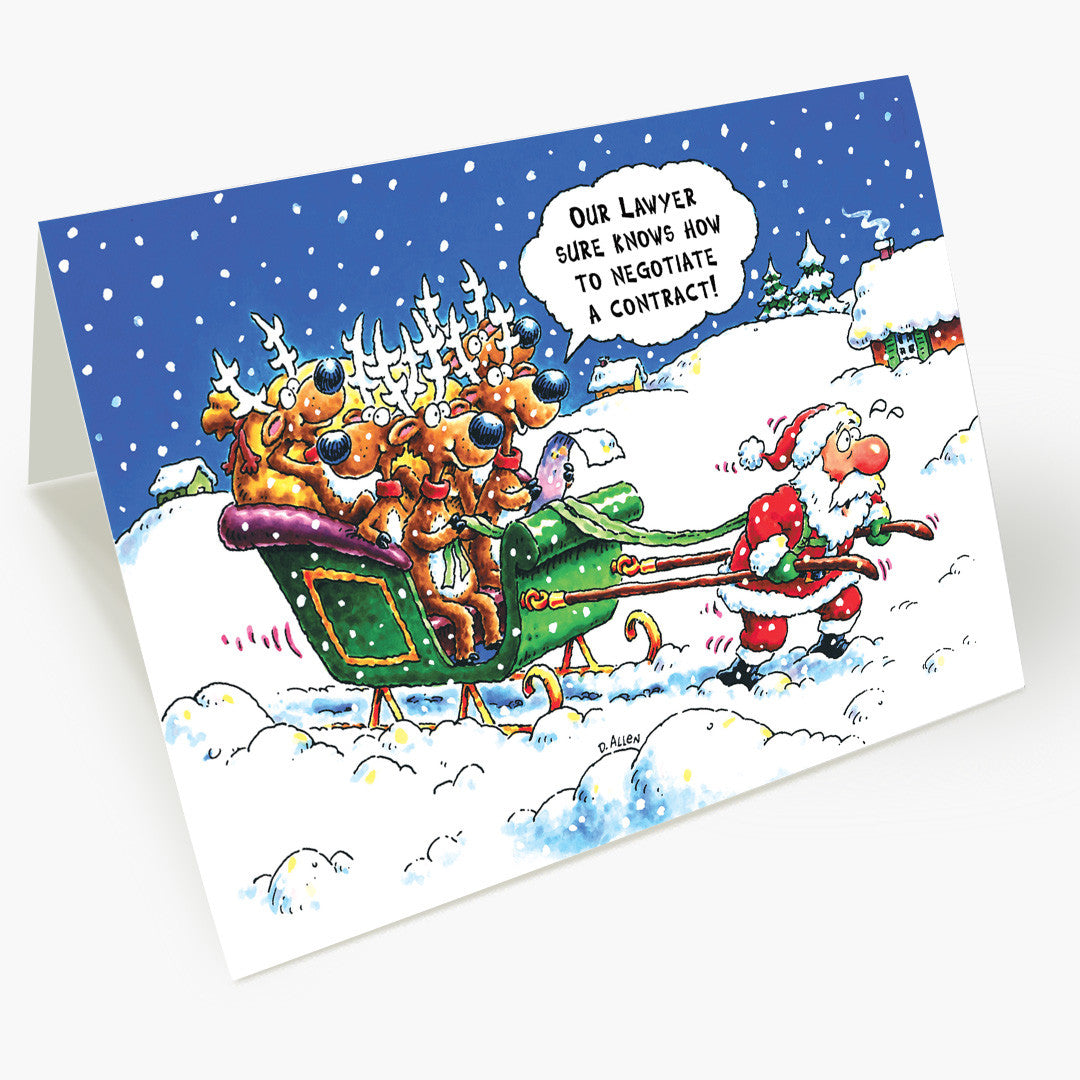 Reindeer Negotiations Christmas Card