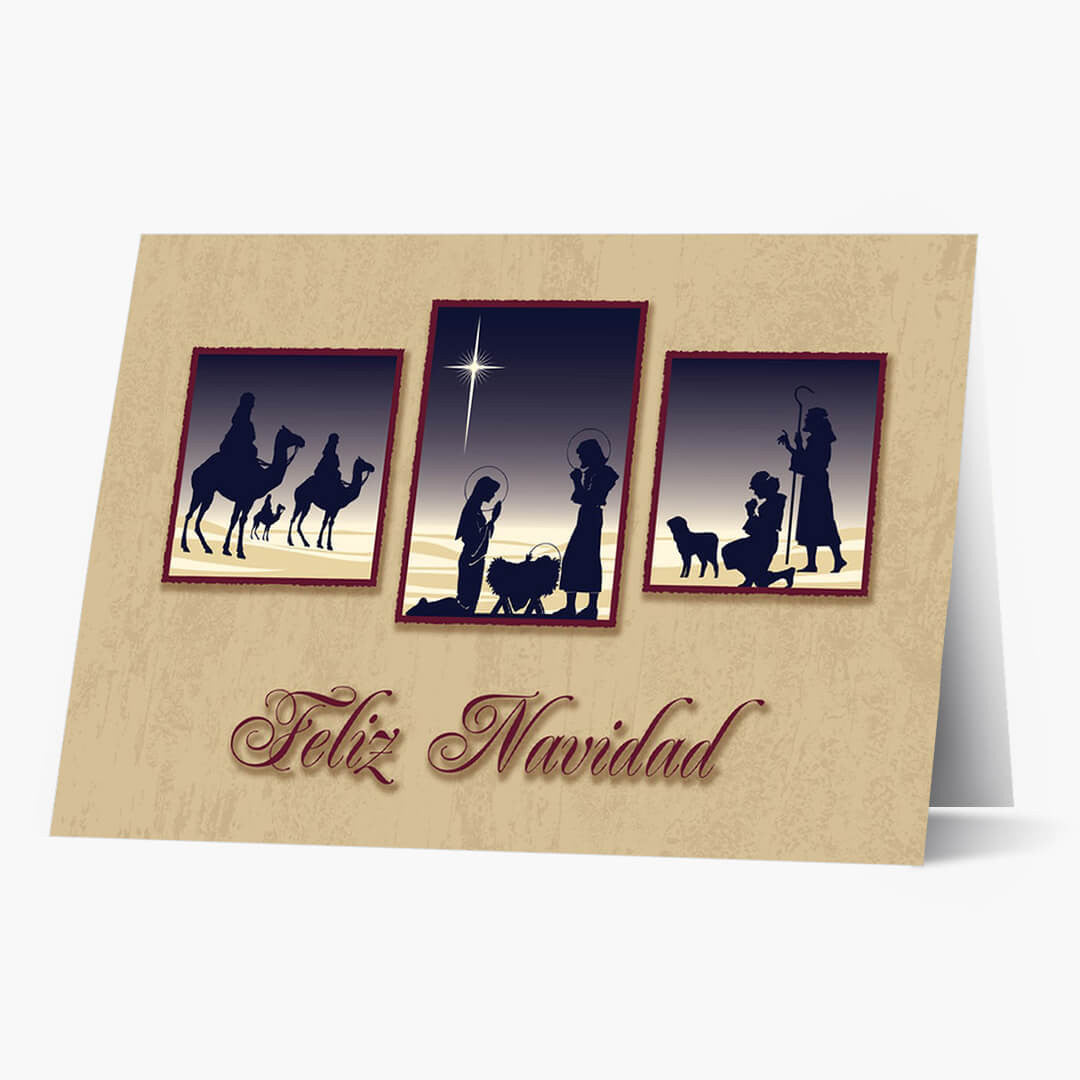 Feliz Navidad Nativity Card