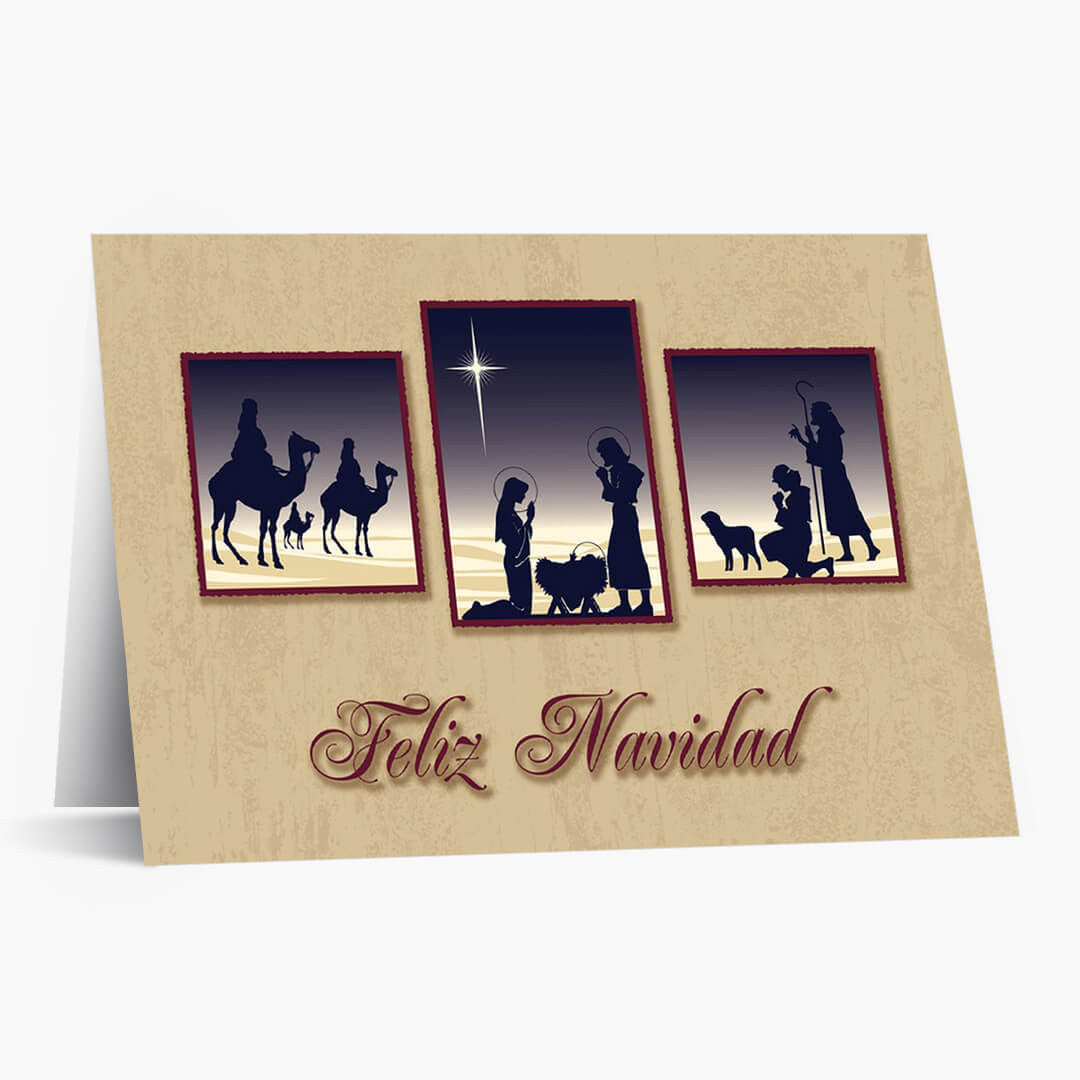 Feliz Navidad Nativity Card