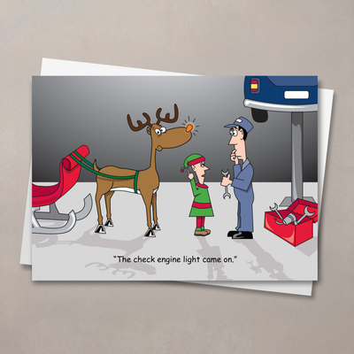 Rudolph's Checkup Christmas Card