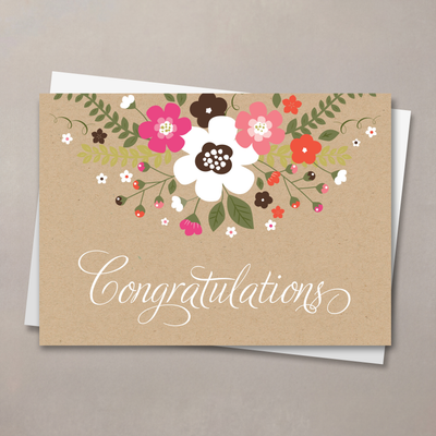 Rustic Floral Congrats