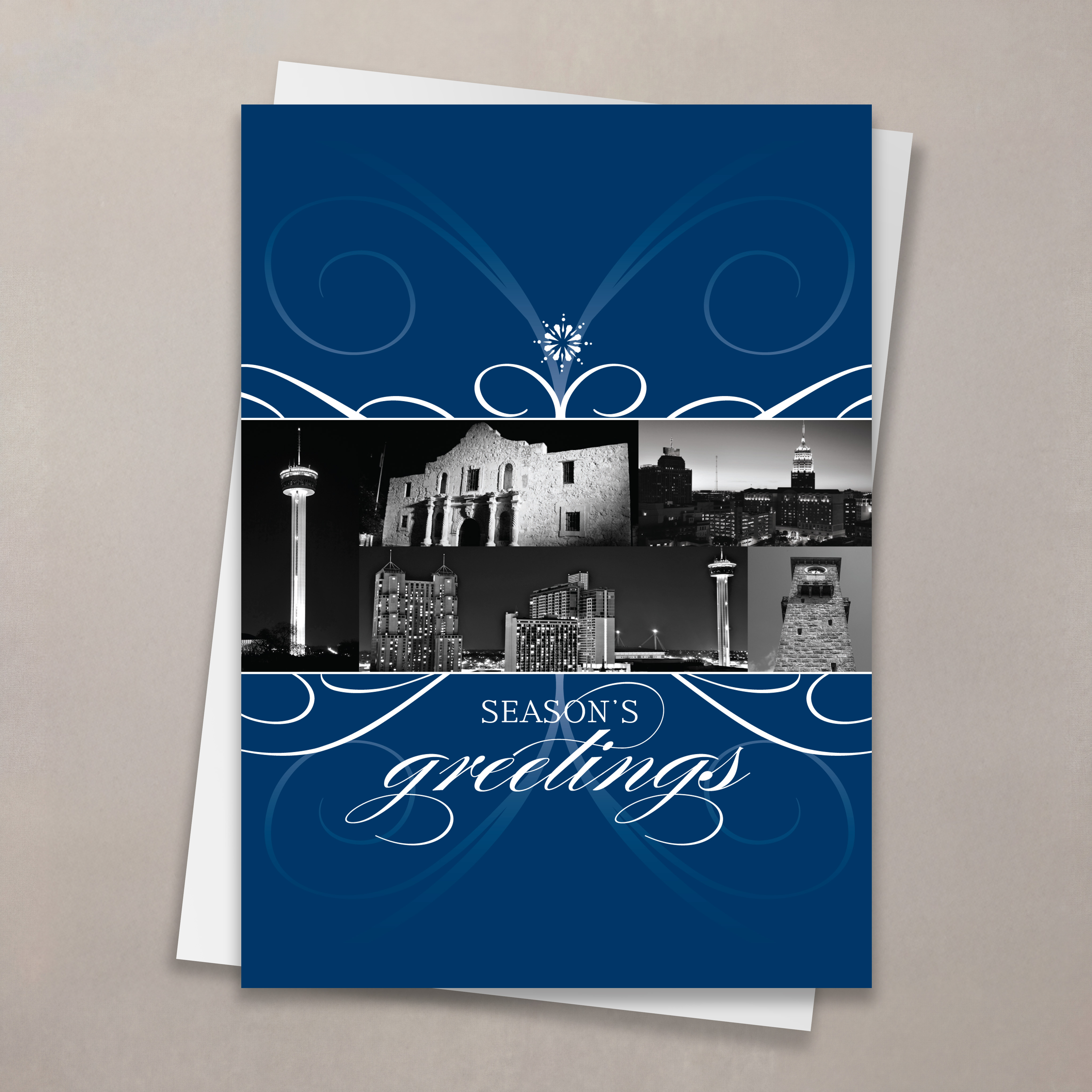 San Antonio City Florish Christmas Card
