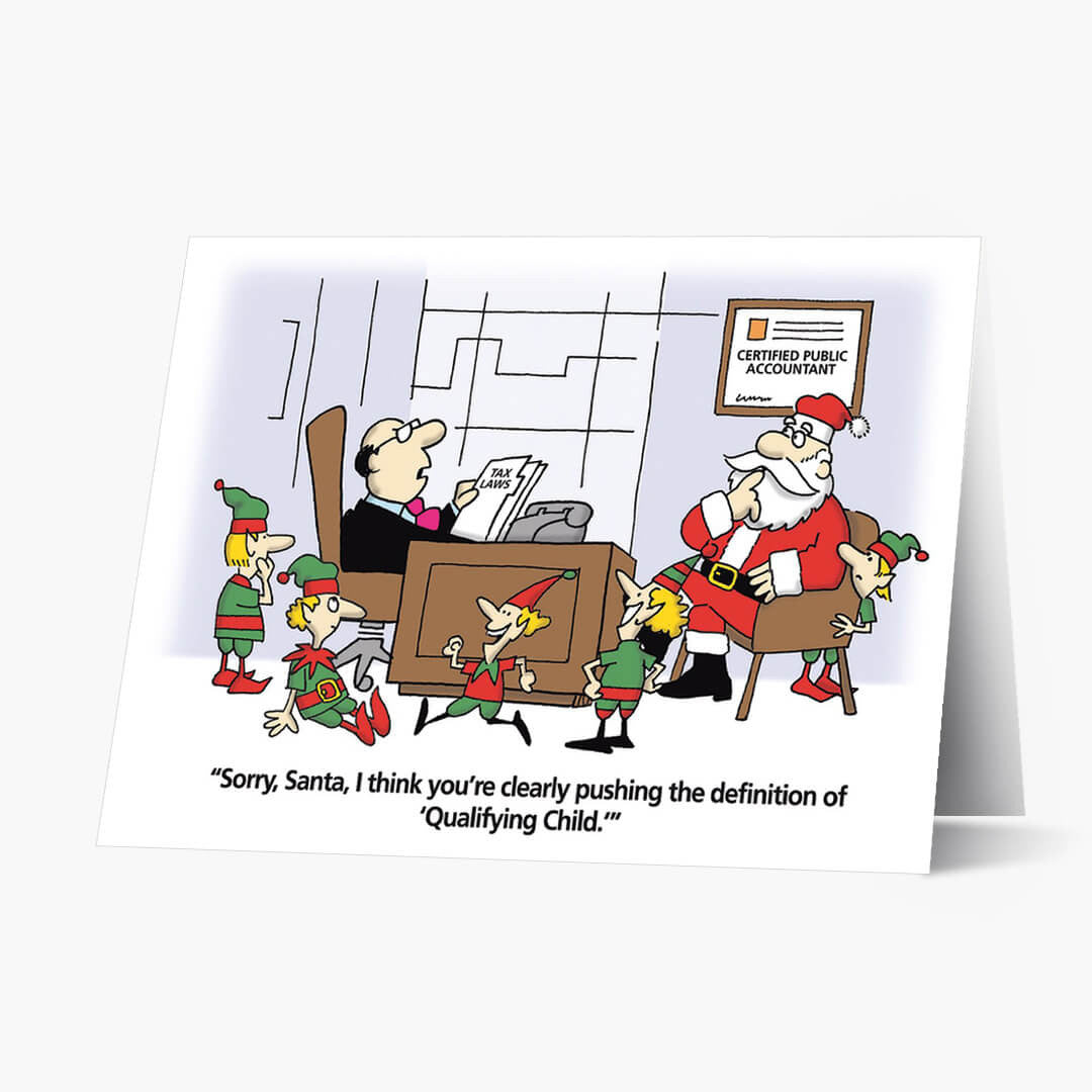 Santa Accounting Christmas Card