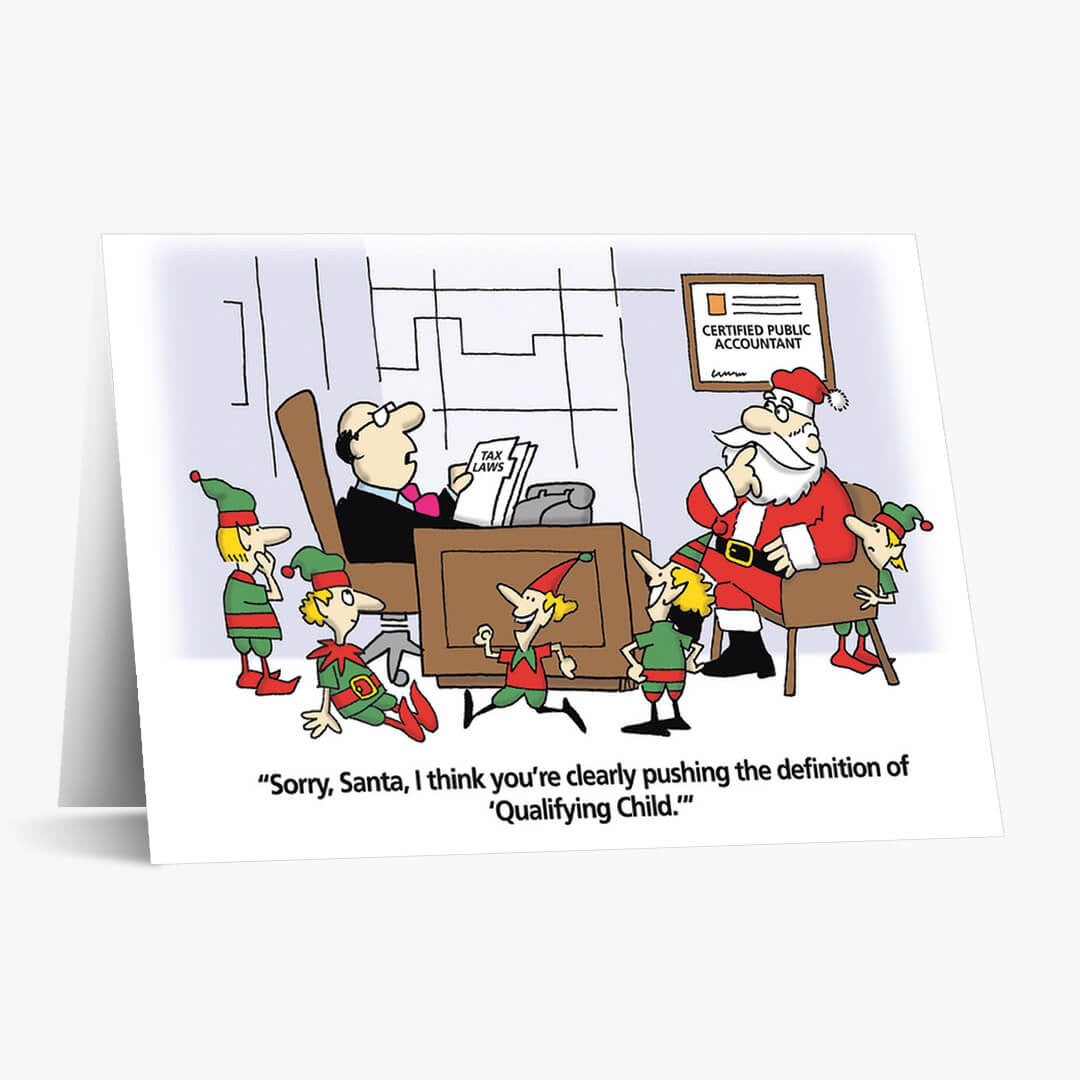 Santa Accounting Christmas Card