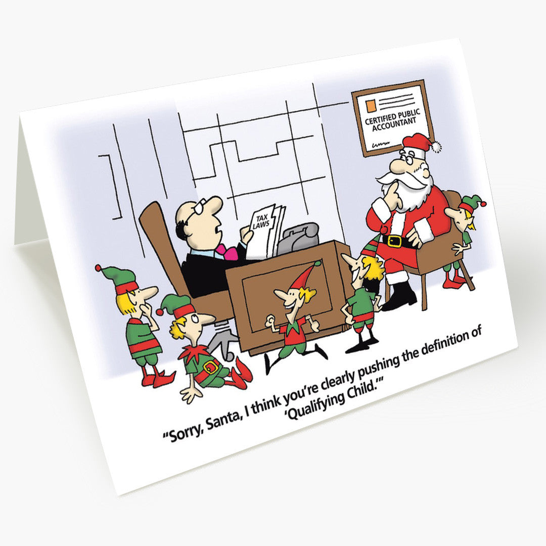 Santa Accounting Christmas Card