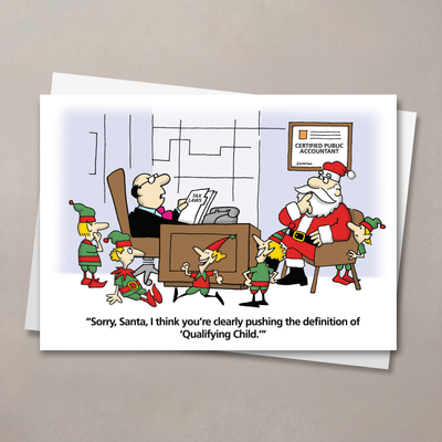 Santa Accounting Christmas Card