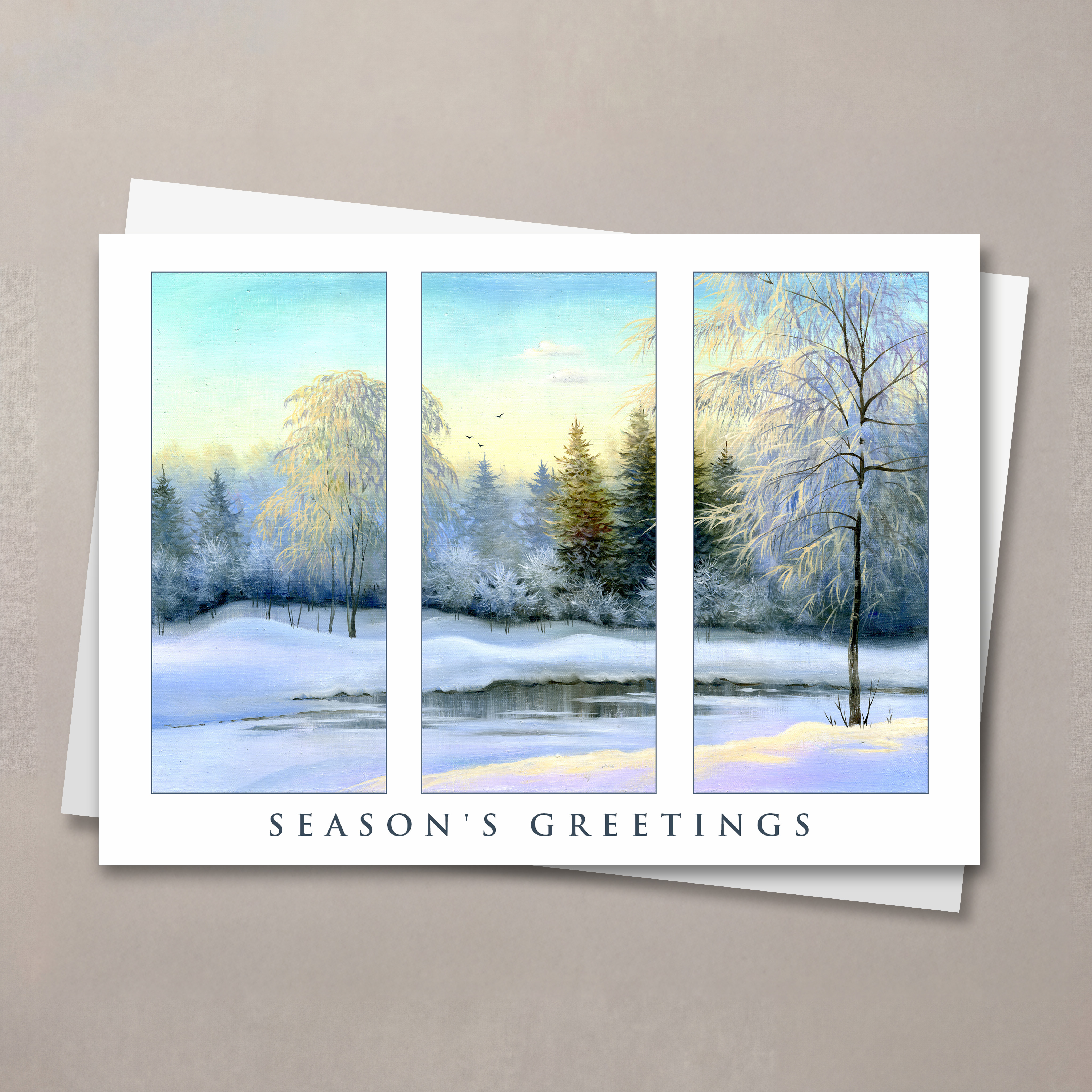 Scenic Triptych Christmas Card