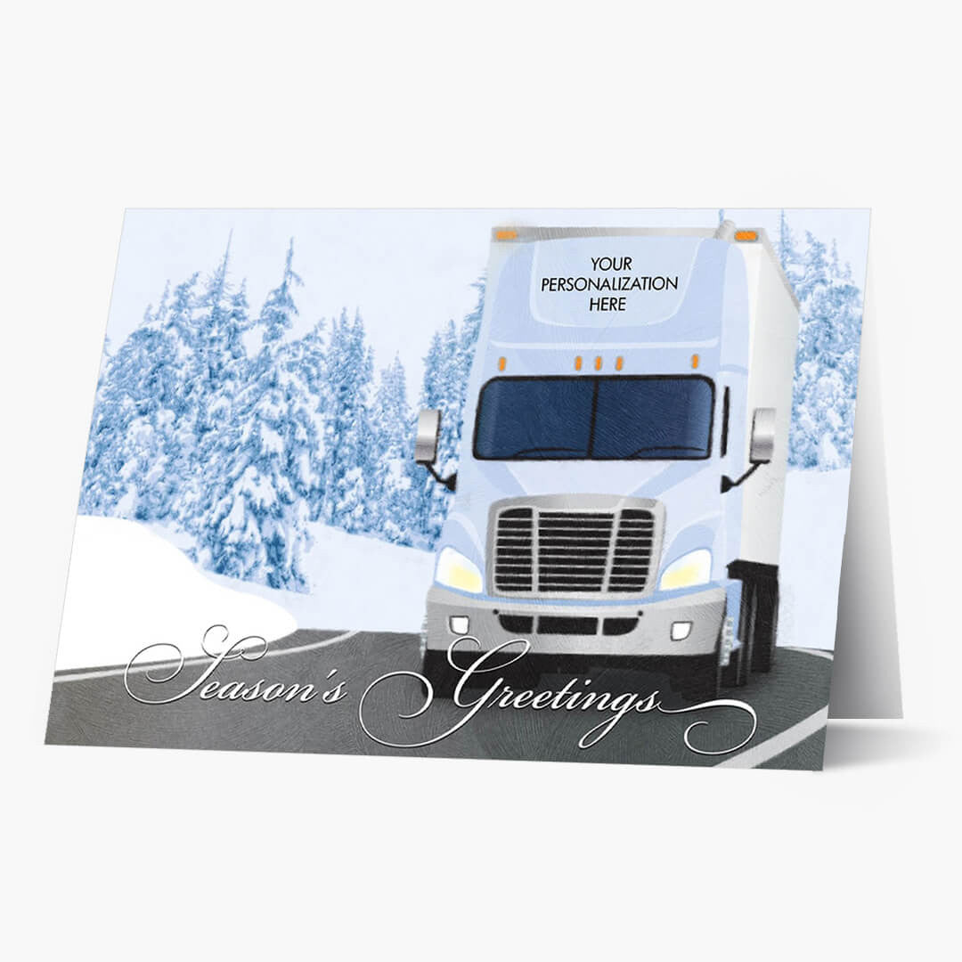 Season's Greetings Trucking Christmas Card