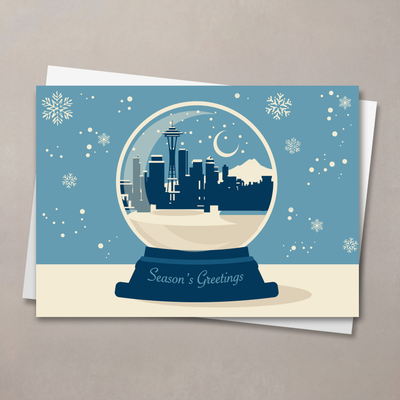 Seattle Snowglobe Christmas Card