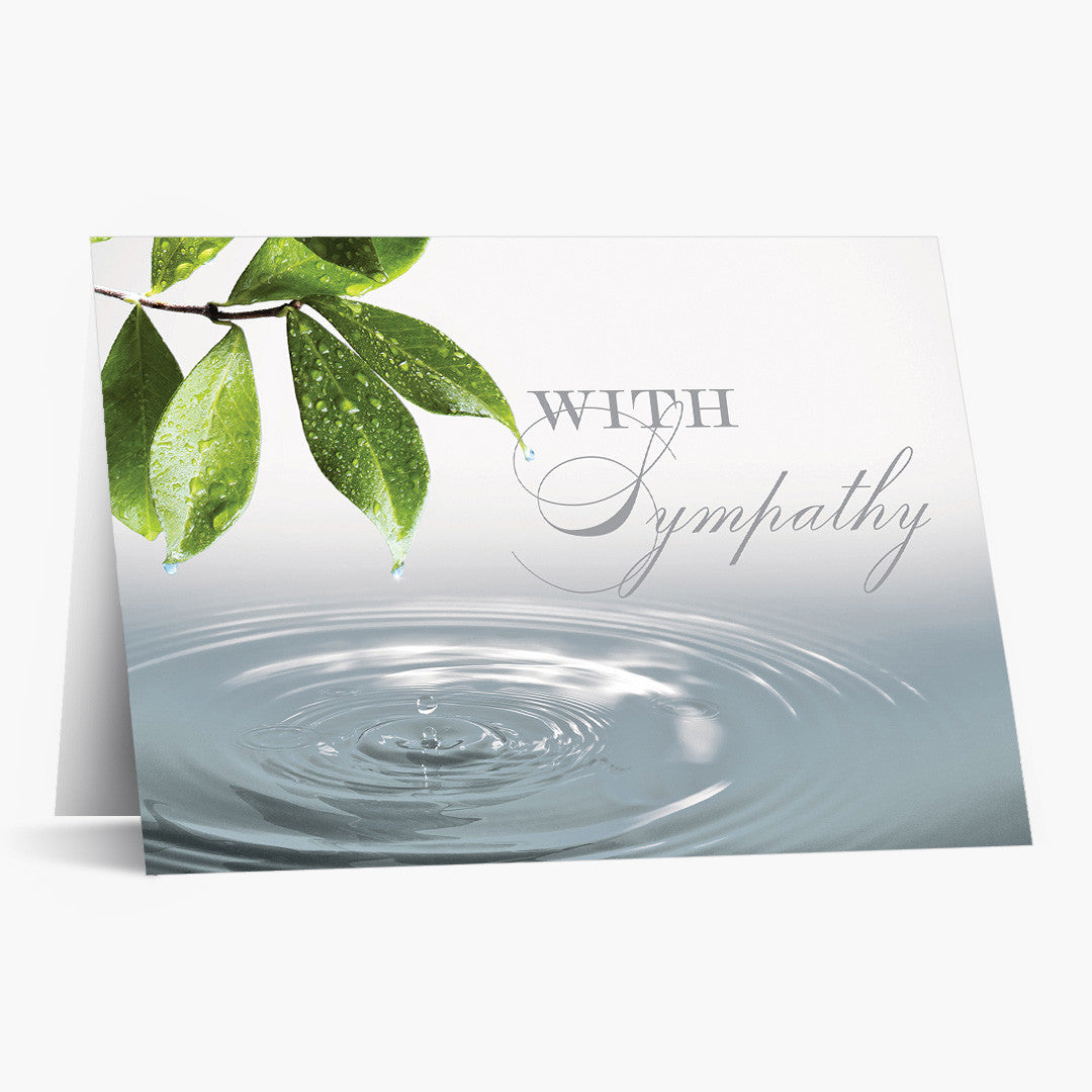 Serene Water Drop Sympathy Card