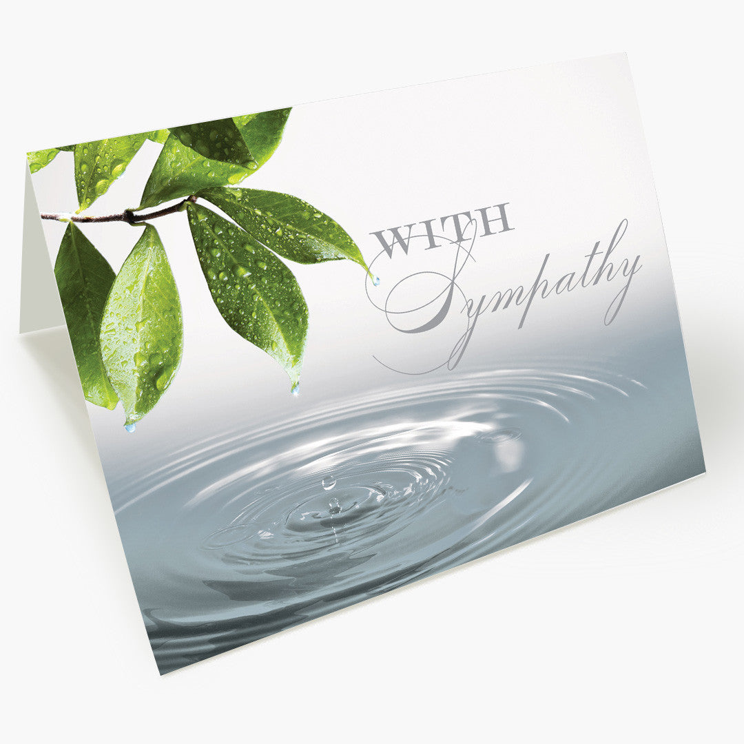 Serene Water Drop Sympathy Card