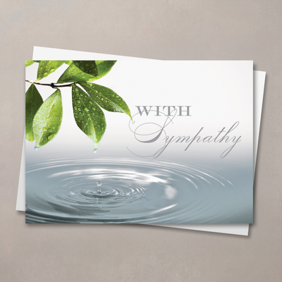 Serene Water Drop Sympathy Card