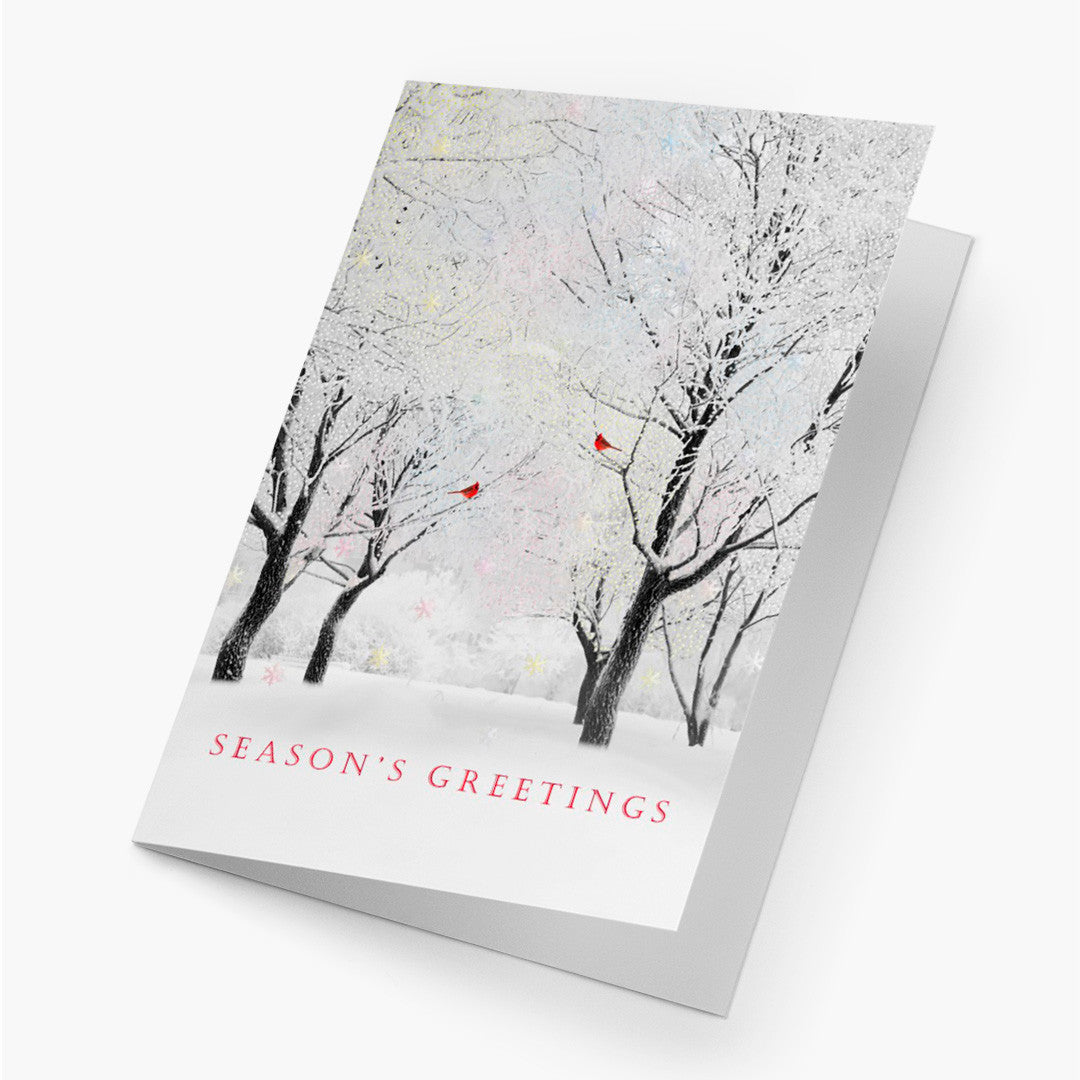 Shimmering Trees Christmas Card
