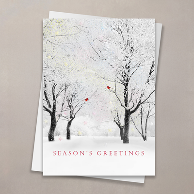 Shimmering Trees Christmas Card
