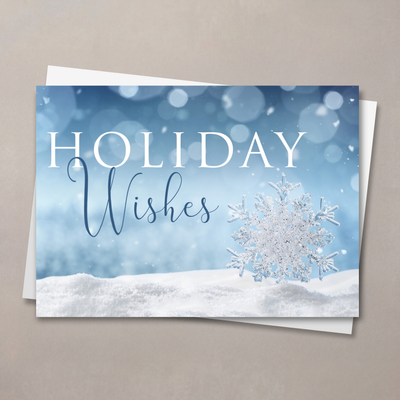 Shimmering Wishes Holiday Wishes Christmas Card