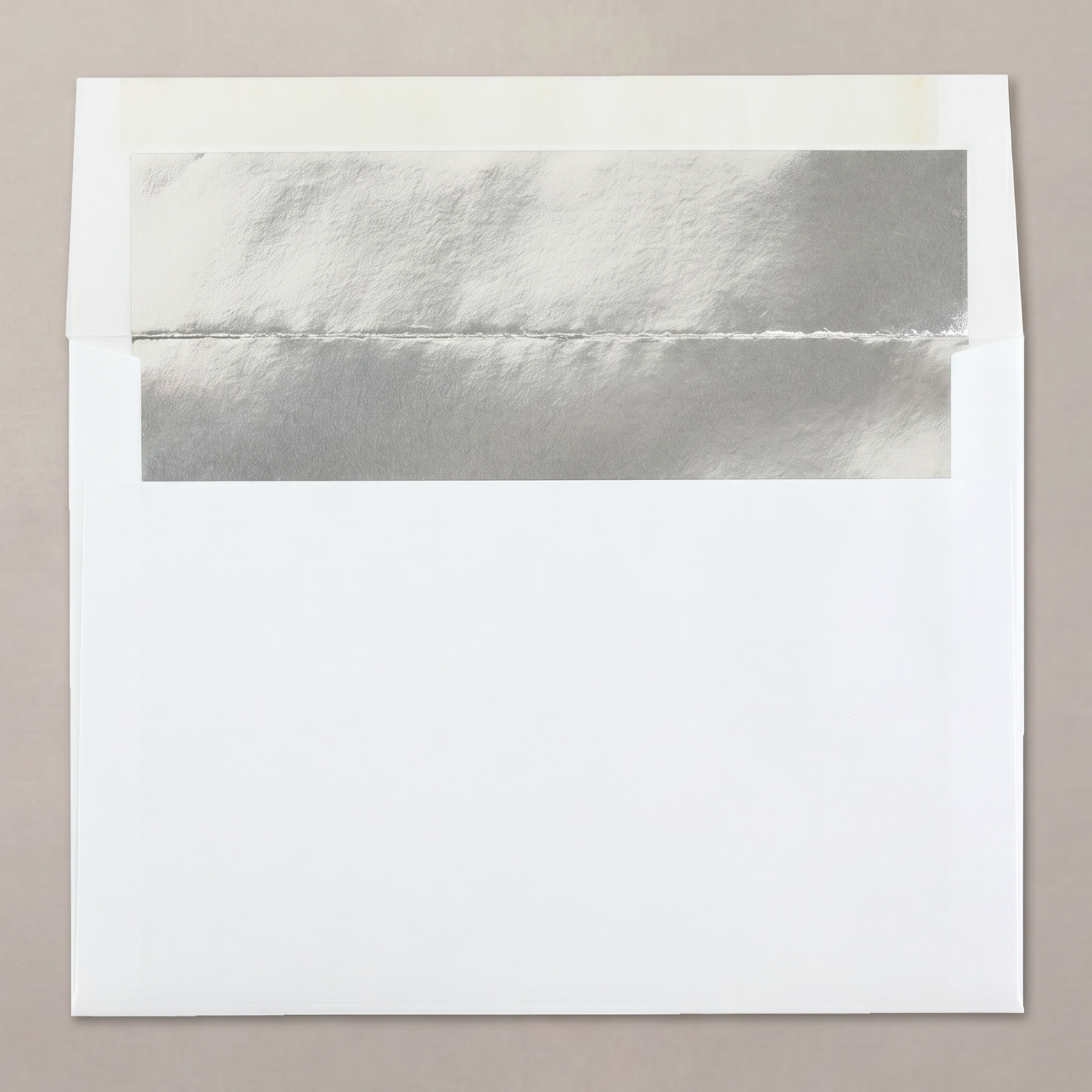 White Gummed Envelopes - Silver Lined - Included