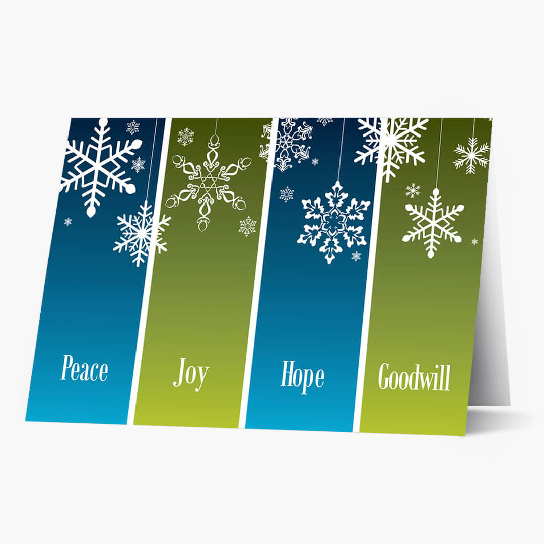 Snowflake Panels Christmas Card