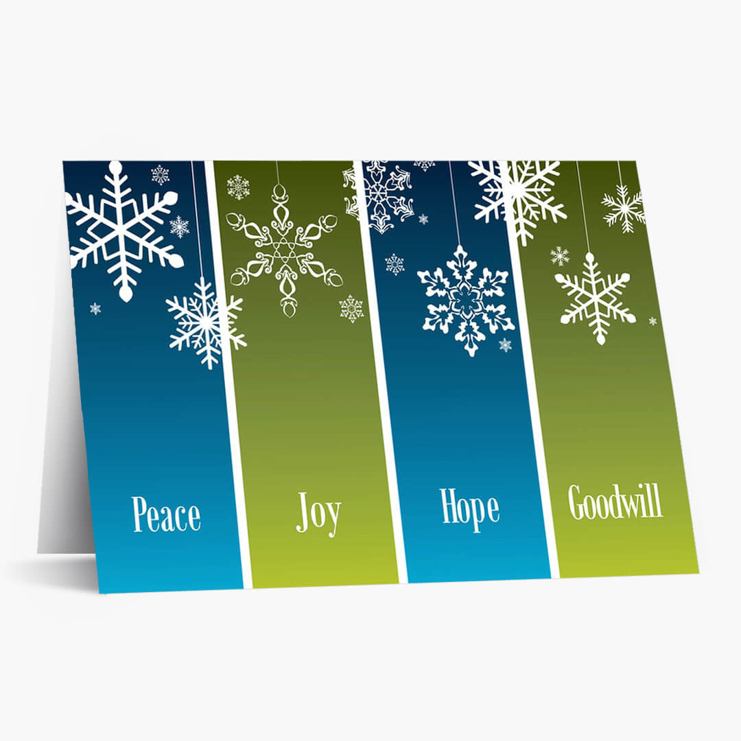 Snowflake Panels Christmas Card