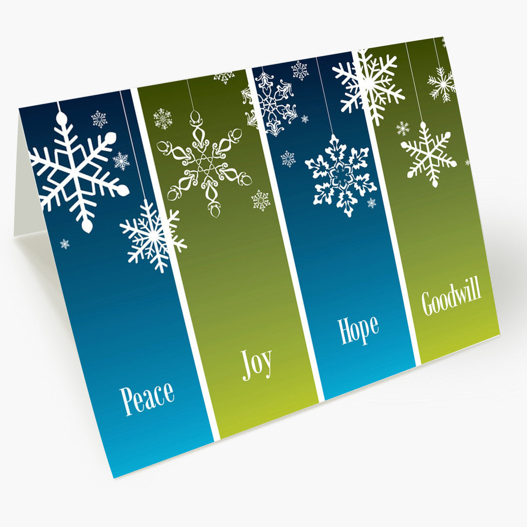 Snowflake Panels Christmas Card