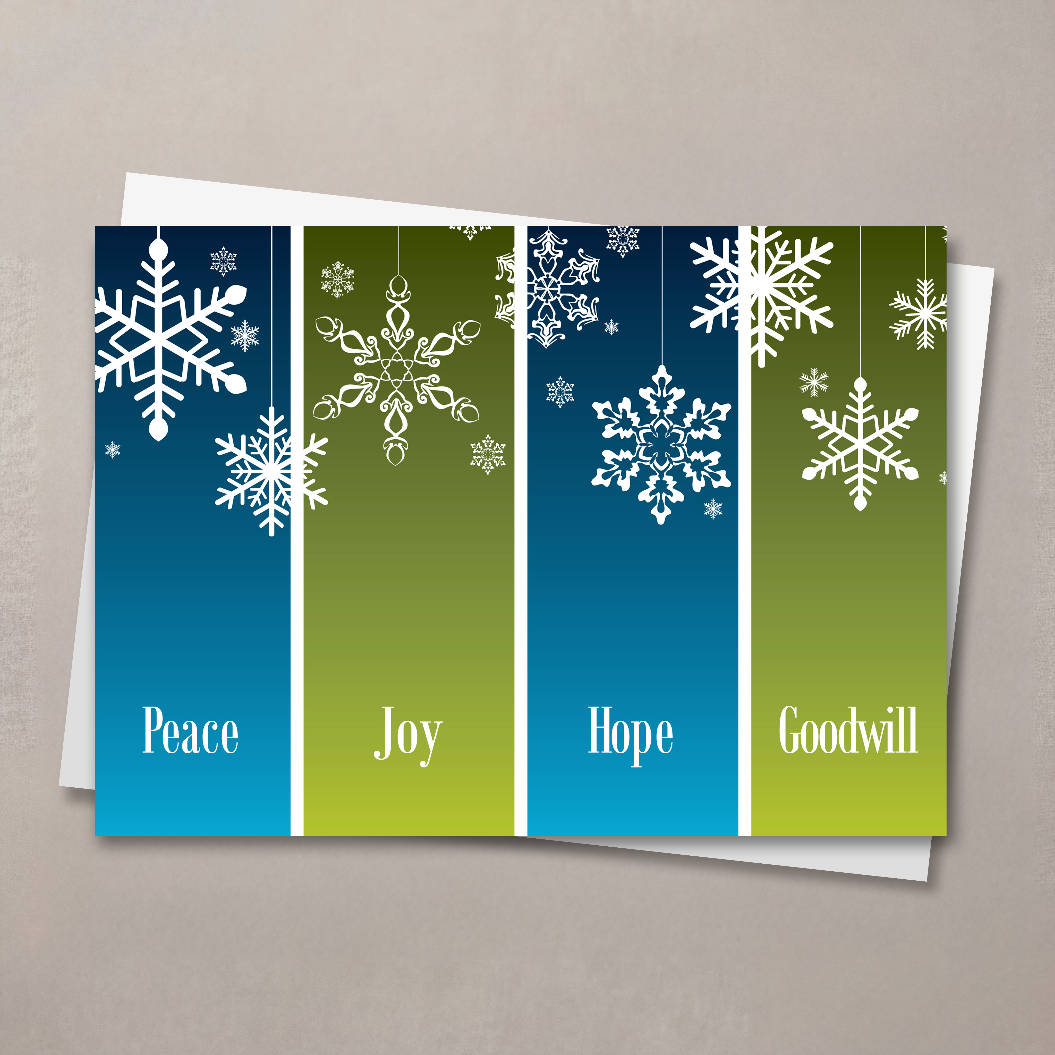 Snowflake Panels Christmas Card