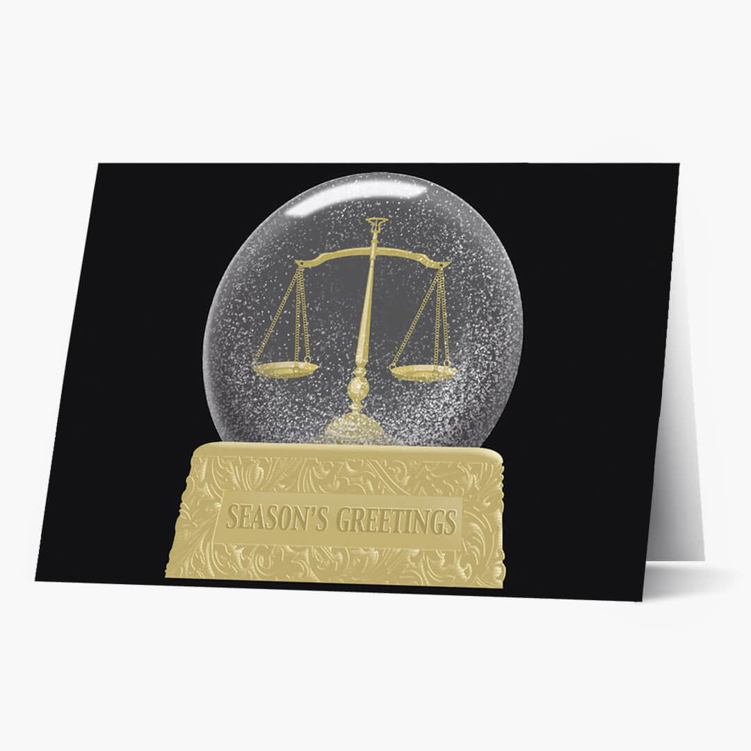 Snowglobe Scales Christmas Card